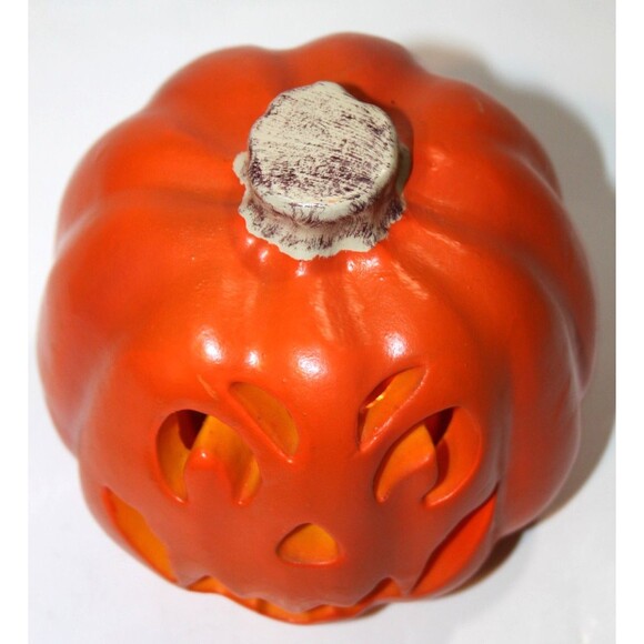 The Paper Magic Group Pumpkin Halloween 5" Jack O Lantern Blow Mold Vintage 1998 - Picture 6 of 11